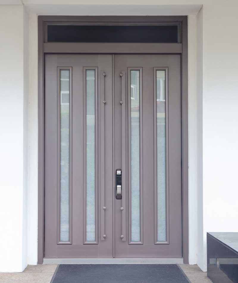 日式简约庭园门 - 庭院(电动)门 - 鼎丰艺术门~铸铝钢