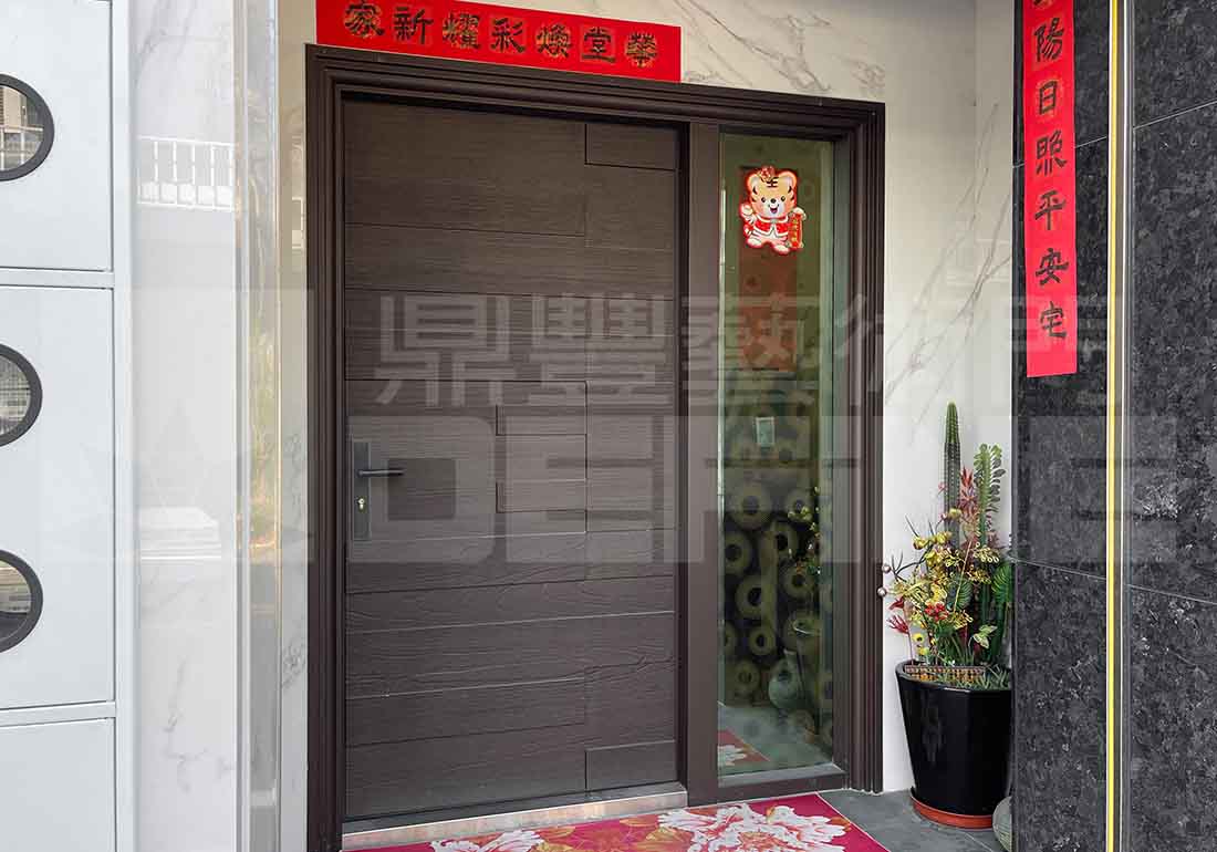 木顏單玄關加固定窗